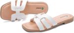 ⁦Ataiwee Women's Flat Slide Sandals, Cute Easy Slip-On Casual Dressy Sandals⁩ - الصورة ⁦4⁩