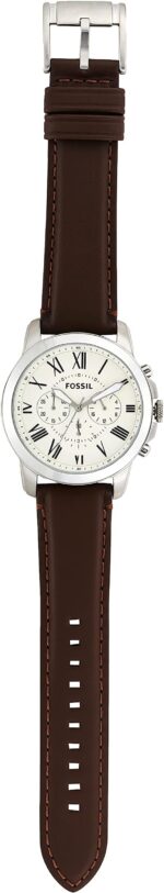 ⁦Fossil Leather Mens Quartz Watch⁩ - الصورة ⁦3⁩