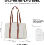 ⁦MOKOBARA The Celeste Tote Bag | Lightweight for Daily use and Work with Luggage Sleeve and 14" Laptop Compartment with Magnetic closure for Women (Coconut Cream 2.0)⁩ - الصورة ⁦3⁩