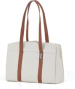 MOKOBARA The Celeste Tote Bag | Lightweight for Daily use and Work with Luggage Sleeve and 14" Laptop Compartment with Magnetic closure for Women (Coconut Cream 2.0)