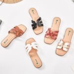 Ataiwee Women's Flat Slide Sandals, Cute Easy Slip-On Casual Dressy Sandals