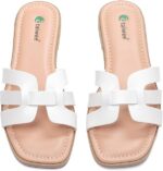 ⁦Ataiwee Women's Flat Slide Sandals, Cute Easy Slip-On Casual Dressy Sandals⁩ - الصورة ⁦2⁩