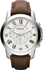 Fossil Leather Mens Quartz Watch